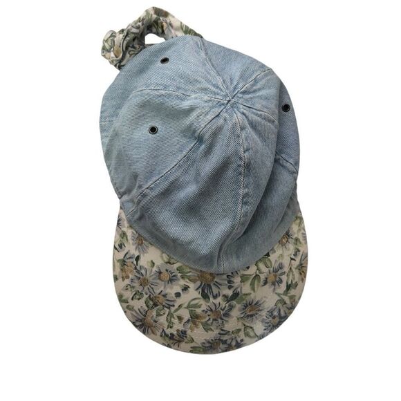 90s scrunchie hat! Floral denim hat scrunchie is attached - Picture 12 of 16
